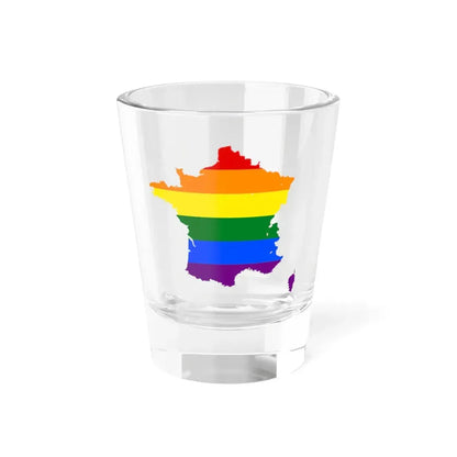 LGBT flag map of France (France) Shot Glass 1.5oz 1.5oz - Go Mug Yourself