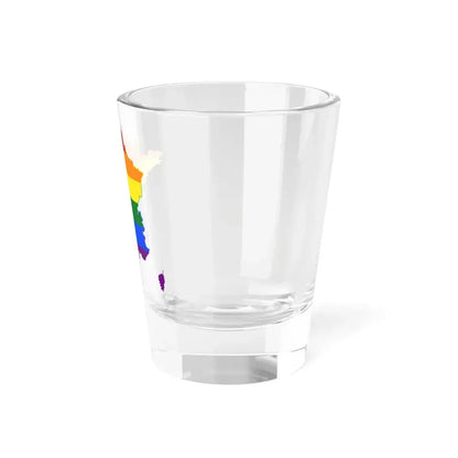 LGBT flag map of France (France) Shot Glass 1.5oz - Go Mug Yourself