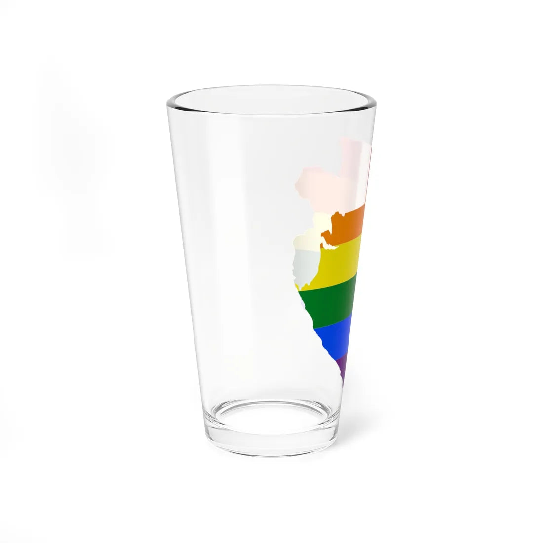 LGBT flag map of Gabon (Gabon) Pint Glass 16oz - Go Mug Yourself