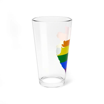 LGBT flag map of Gabon (Gabon) Pint Glass 16oz - Go Mug Yourself