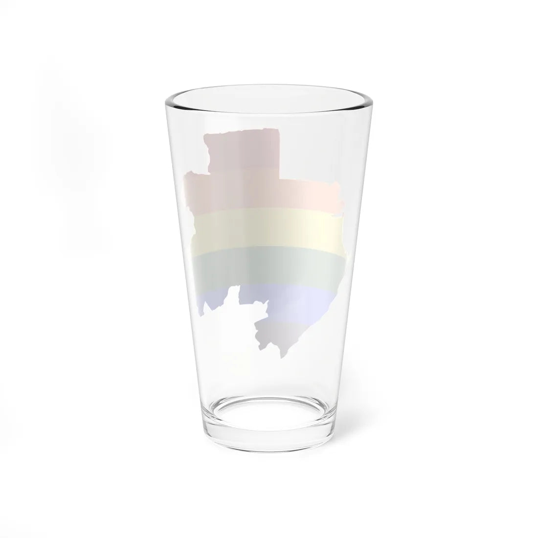 LGBT flag map of Gabon (Gabon) Pint Glass 16oz - Go Mug Yourself