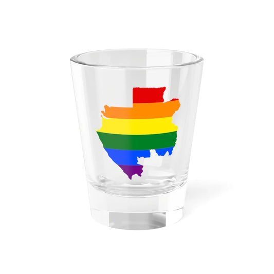 LGBT flag map of Gabon (Gabon) Shot Glass 1.5oz 1.5oz - Go Mug Yourself