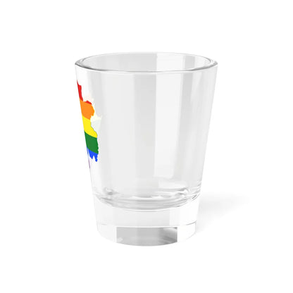 LGBT flag map of Gabon (Gabon) Shot Glass 1.5oz - Go Mug Yourself
