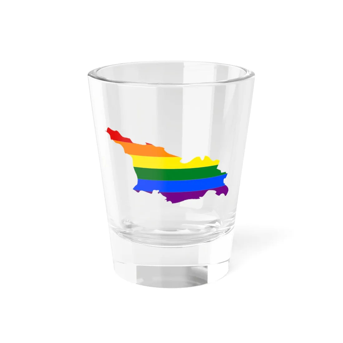 LGBT flag map of Georgia (Georgia) Shot Glass 1.5oz 1.5oz - Go Mug Yourself