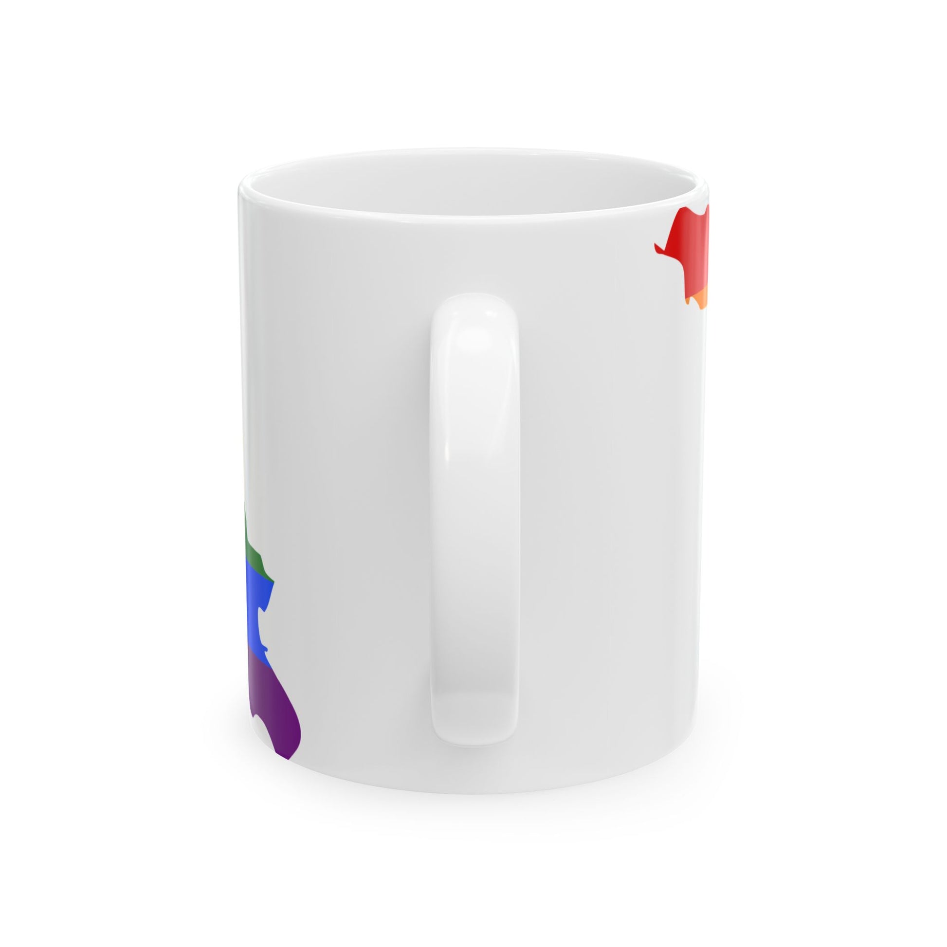 LGBT flag map of Georgia (Georgia) White Coffee Mug-Go Mug Yourself