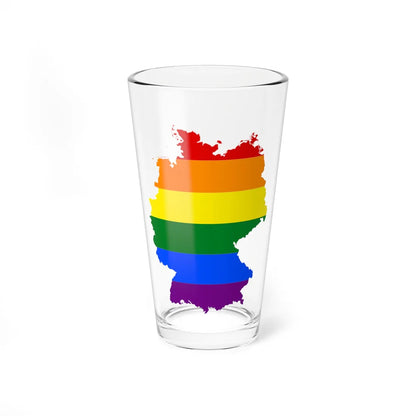LGBT flag map of Germany (Germany) Pint Glass 16oz 16oz - Go Mug Yourself