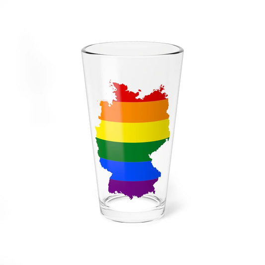 LGBT flag map of Germany (Germany) Pint Glass 16oz 16oz - Go Mug Yourself