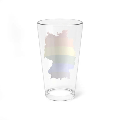 LGBT flag map of Germany (Germany) Pint Glass 16oz - Go Mug Yourself