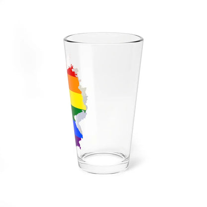 LGBT flag map of Germany (Germany) Pint Glass 16oz - Go Mug Yourself