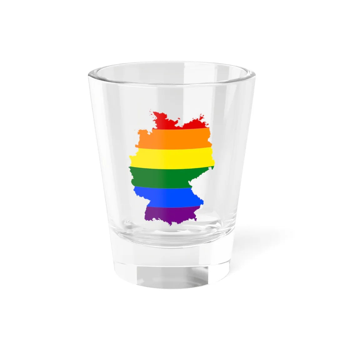 LGBT flag map of Germany (Germany) Shot Glass 1.5oz 1.5oz - Go Mug Yourself