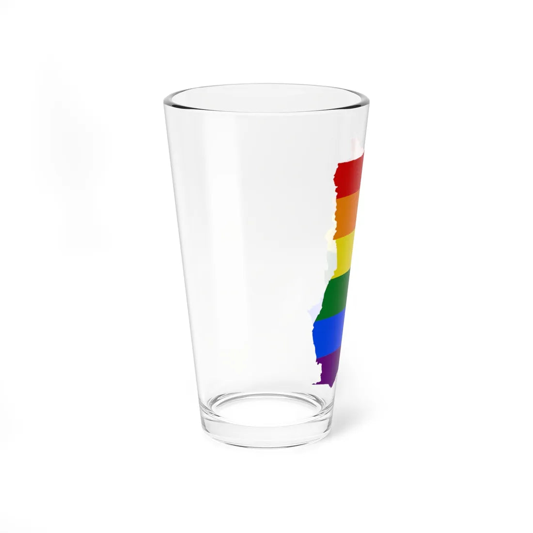 LGBT flag map of Ghana (Ghana) Pint Glass 16oz - Go Mug Yourself