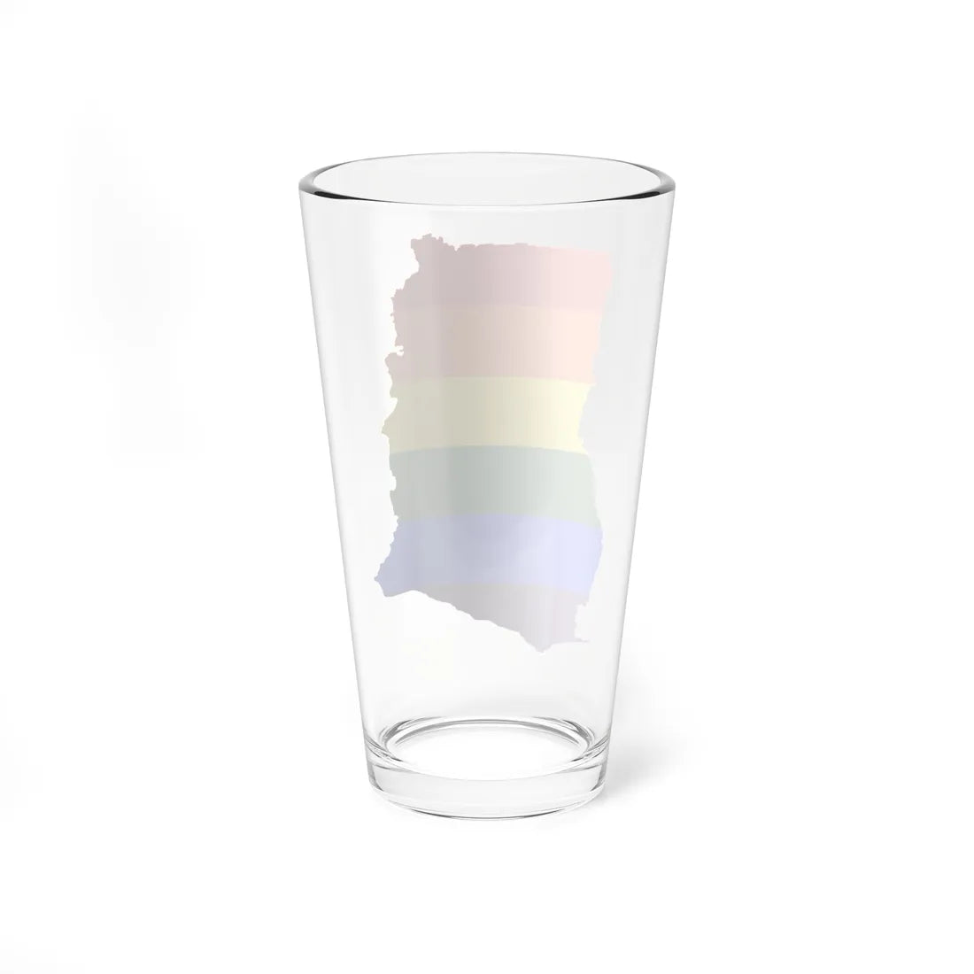 LGBT flag map of Ghana (Ghana) Pint Glass 16oz - Go Mug Yourself
