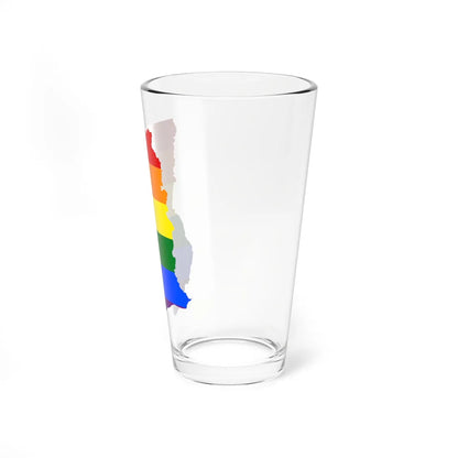 LGBT flag map of Ghana (Ghana) Pint Glass 16oz - Go Mug Yourself