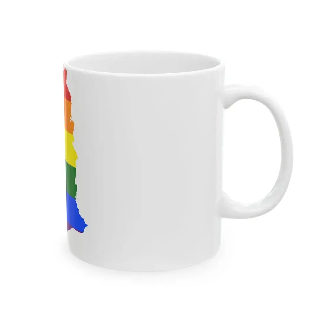 LGBT flag map of Ghana (Ghana) White Coffee Mug - Go Mug Yourself