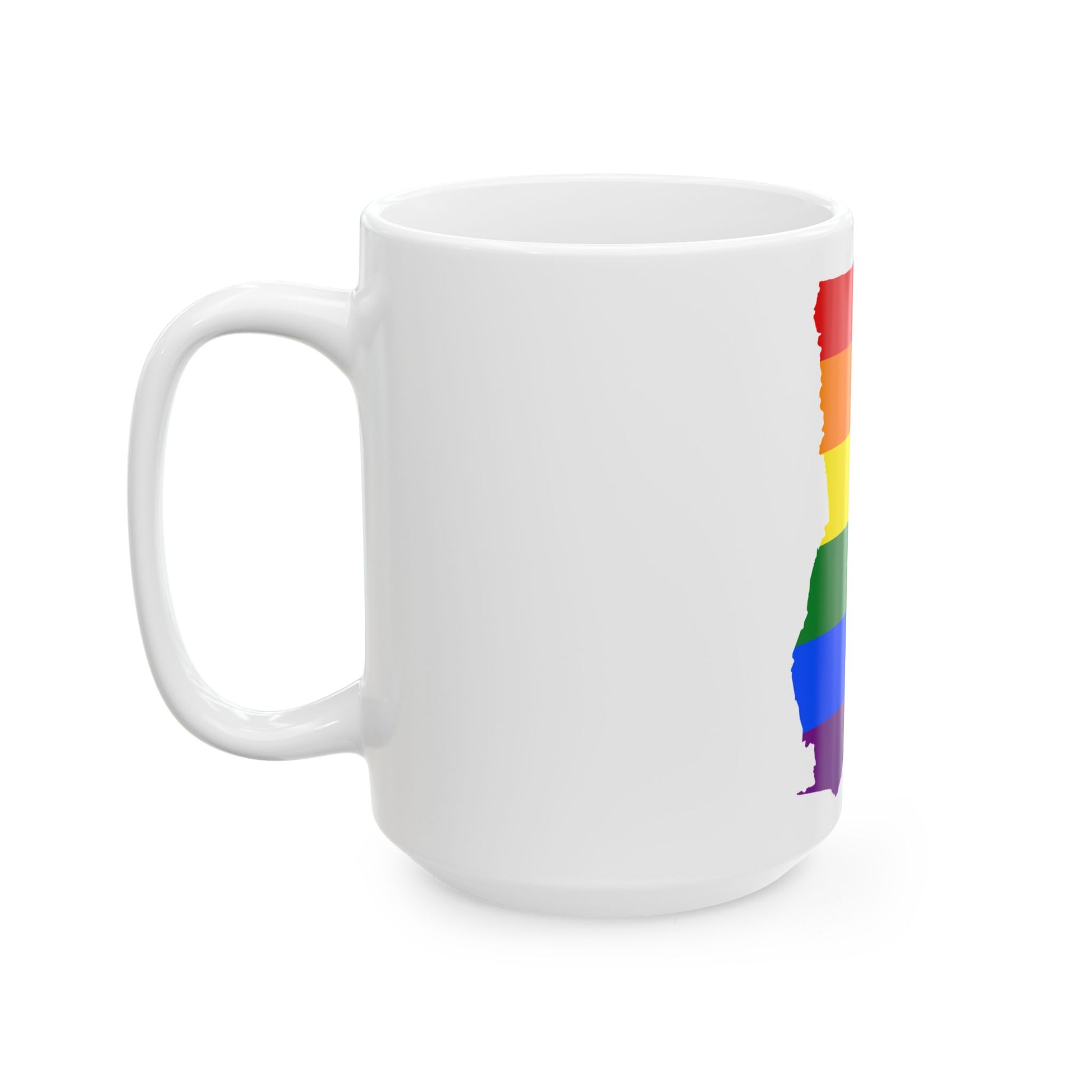LGBT flag map of Ghana (Ghana) White Coffee Mug-Go Mug Yourself