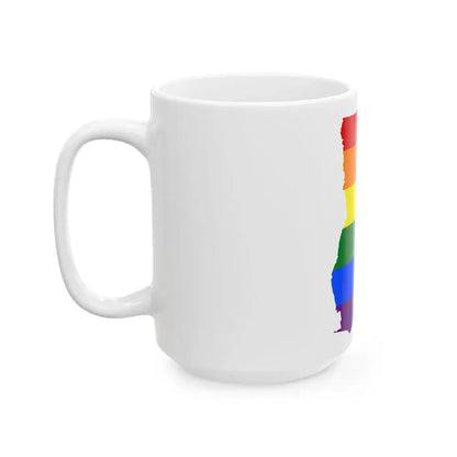 LGBT flag map of Ghana (Ghana) White Coffee Mug - Go Mug Yourself