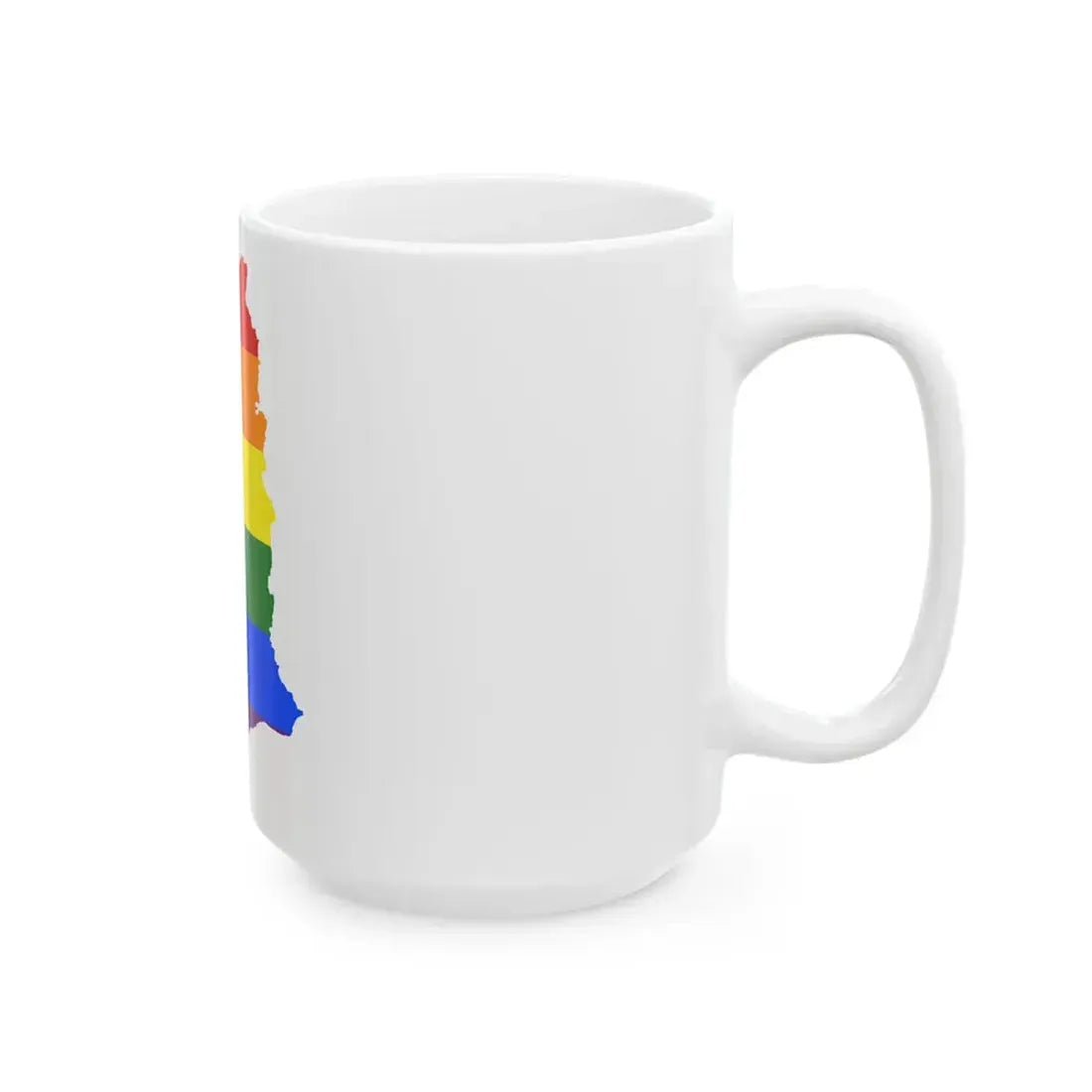 LGBT flag map of Ghana (Ghana) White Coffee Mug - Go Mug Yourself