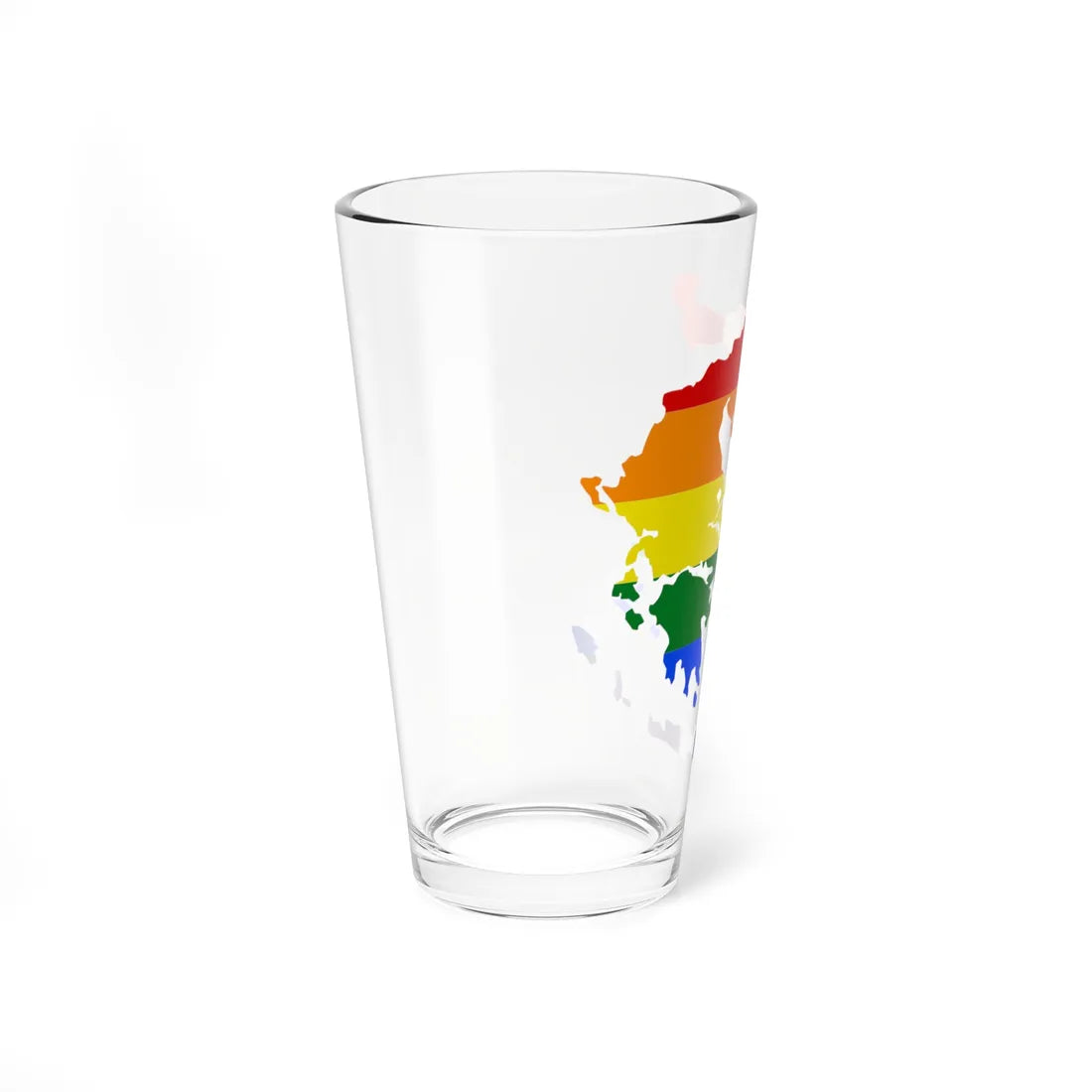 LGBT flag map of Greece (Greece) Pint Glass 16oz - Go Mug Yourself