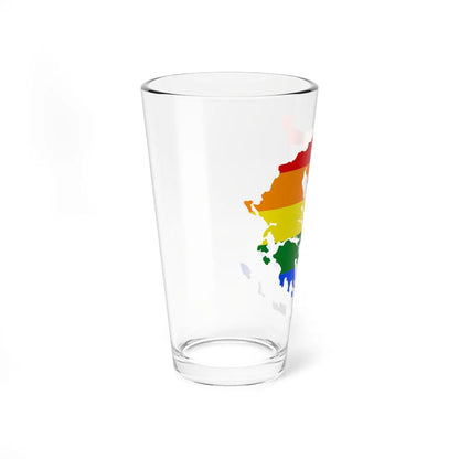 LGBT flag map of Greece (Greece) Pint Glass 16oz - Go Mug Yourself