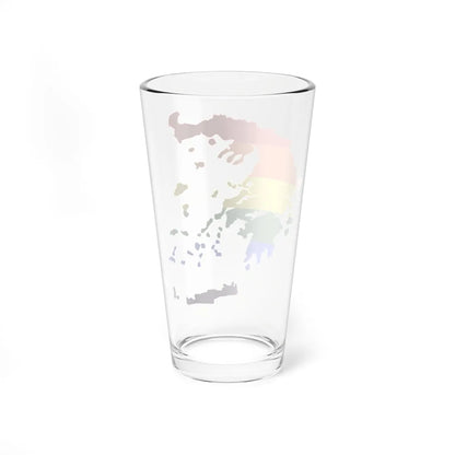 LGBT flag map of Greece (Greece) Pint Glass 16oz - Go Mug Yourself