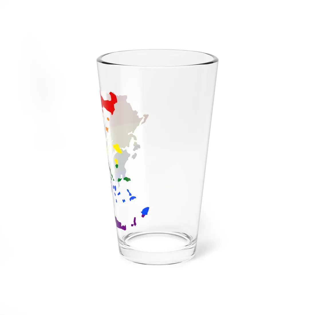 LGBT flag map of Greece (Greece) Pint Glass 16oz - Go Mug Yourself