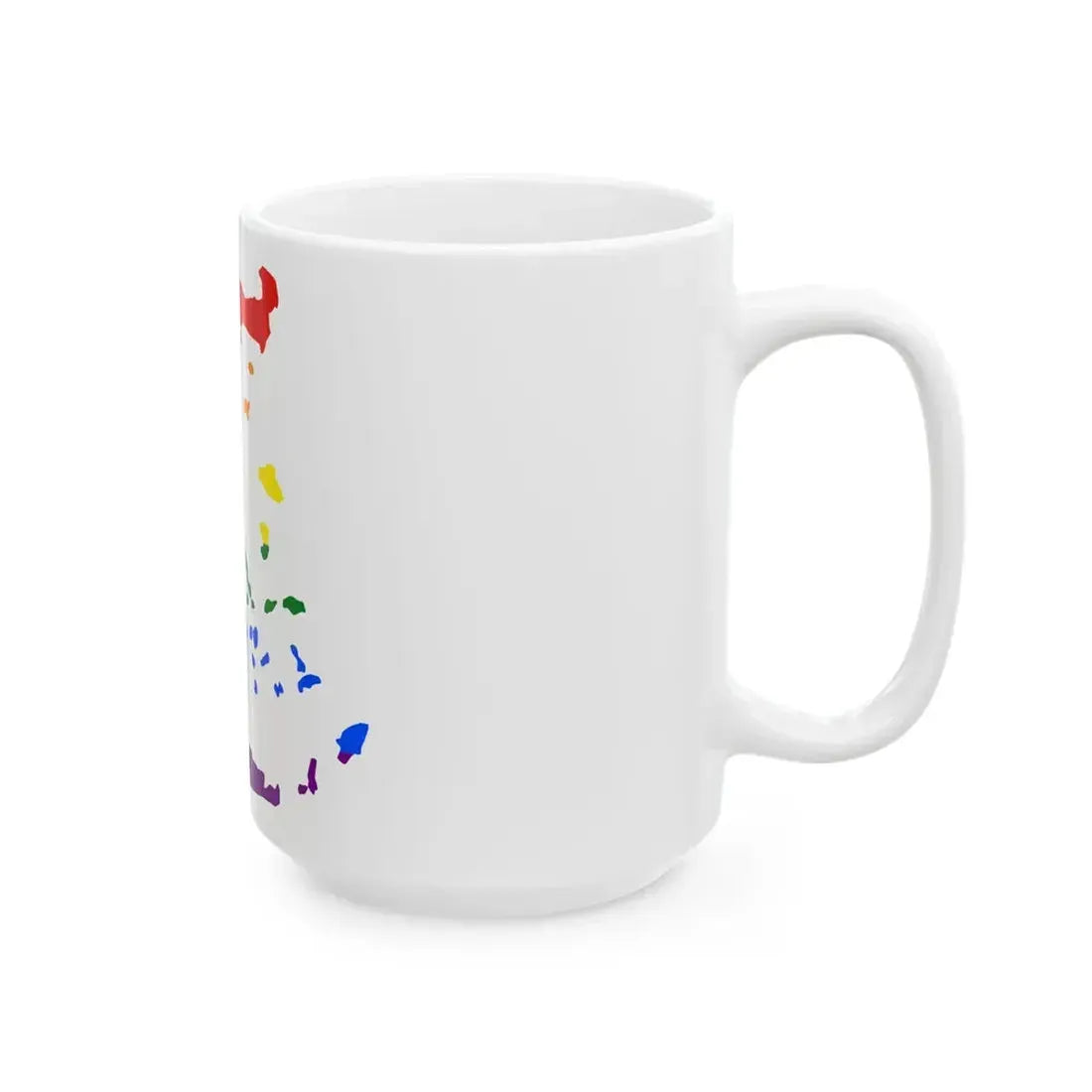 LGBT flag map of Greece (Greece) White Coffee Mug - Go Mug Yourself