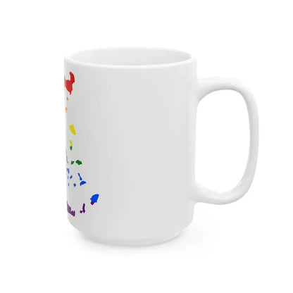 LGBT flag map of Greece (Greece) White Coffee Mug - Go Mug Yourself