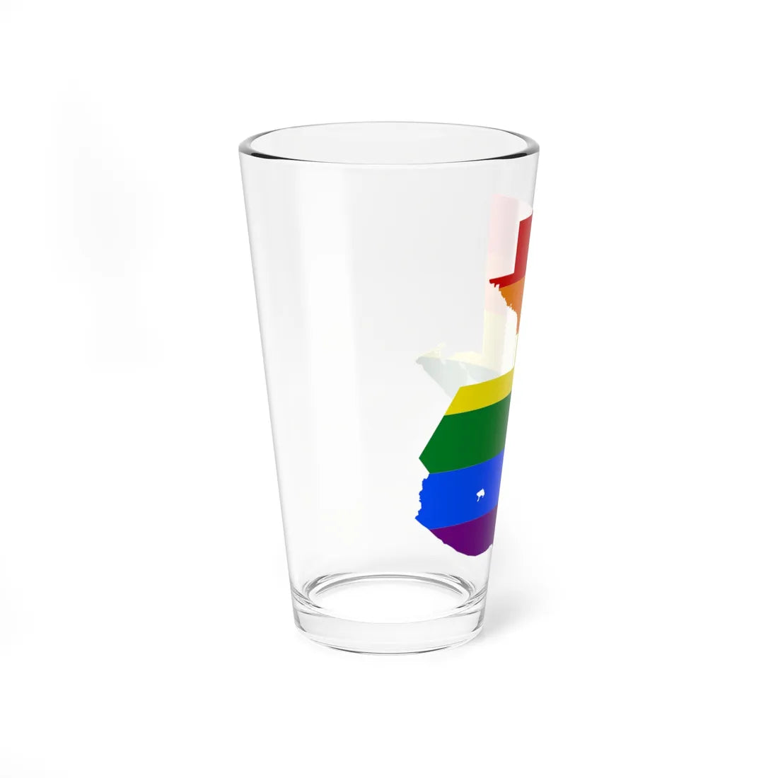 LGBT flag map of Guatemala (Guatemala) Pint Glass 16oz - Go Mug Yourself