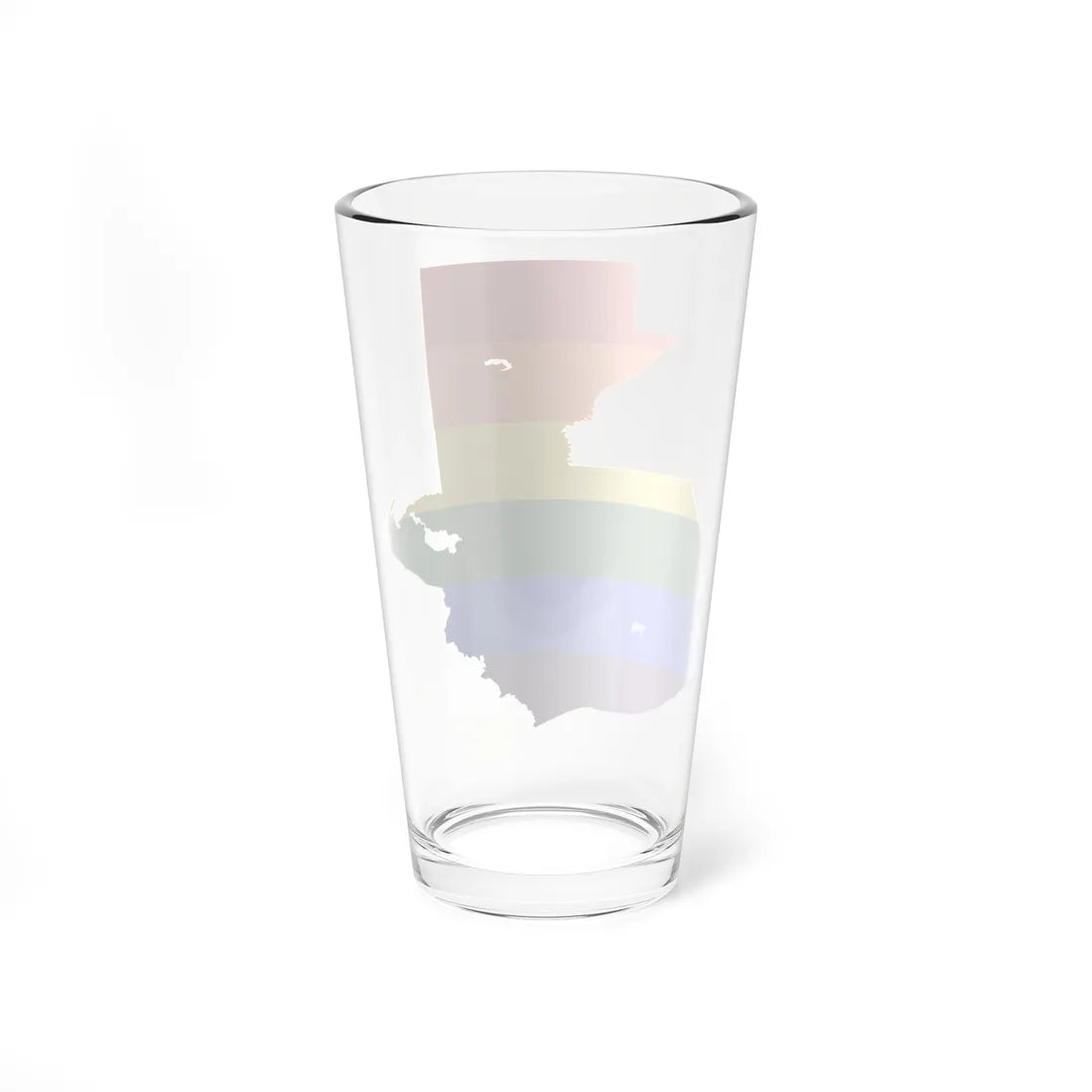 LGBT flag map of Guatemala (Guatemala) Pint Glass 16oz - Go Mug Yourself
