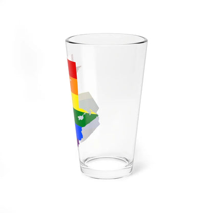 LGBT flag map of Guatemala (Guatemala) Pint Glass 16oz - Go Mug Yourself