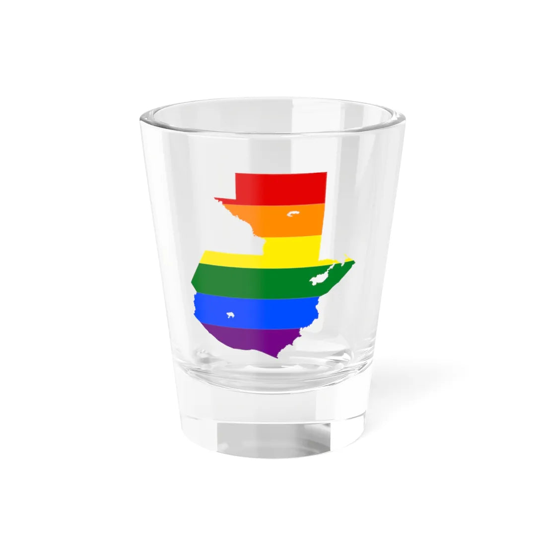 LGBT flag map of Guatemala (Guatemala) Shot Glass 1.5oz 1.5oz - Go Mug Yourself