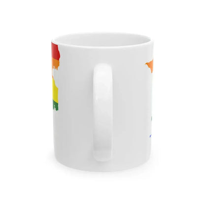 LGBT flag map of Guinea-Bissau (Guinea) White Coffee Mug - Go Mug Yourself