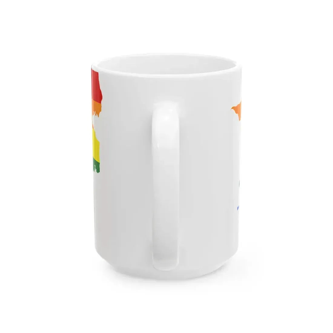 LGBT flag map of Guinea-Bissau (Guinea) White Coffee Mug - Go Mug Yourself