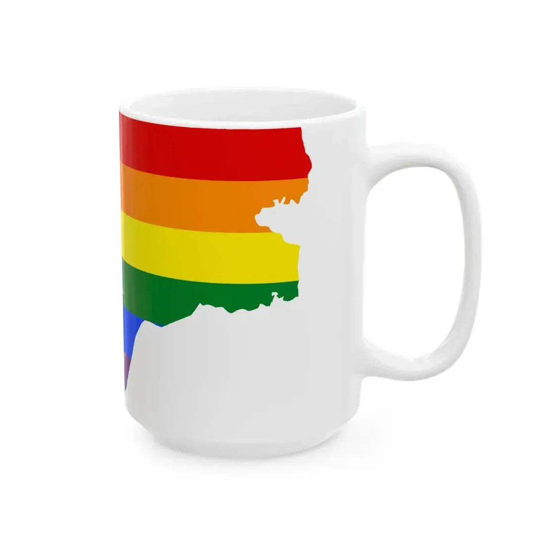 LGBT flag map of Guinea-Bissau (Guinea) White Coffee Mug - Go Mug Yourself