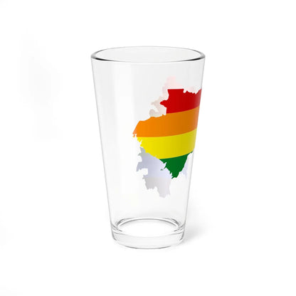 LGBT flag map of Guinea (Guinea) Pint Glass 16oz - Go Mug Yourself