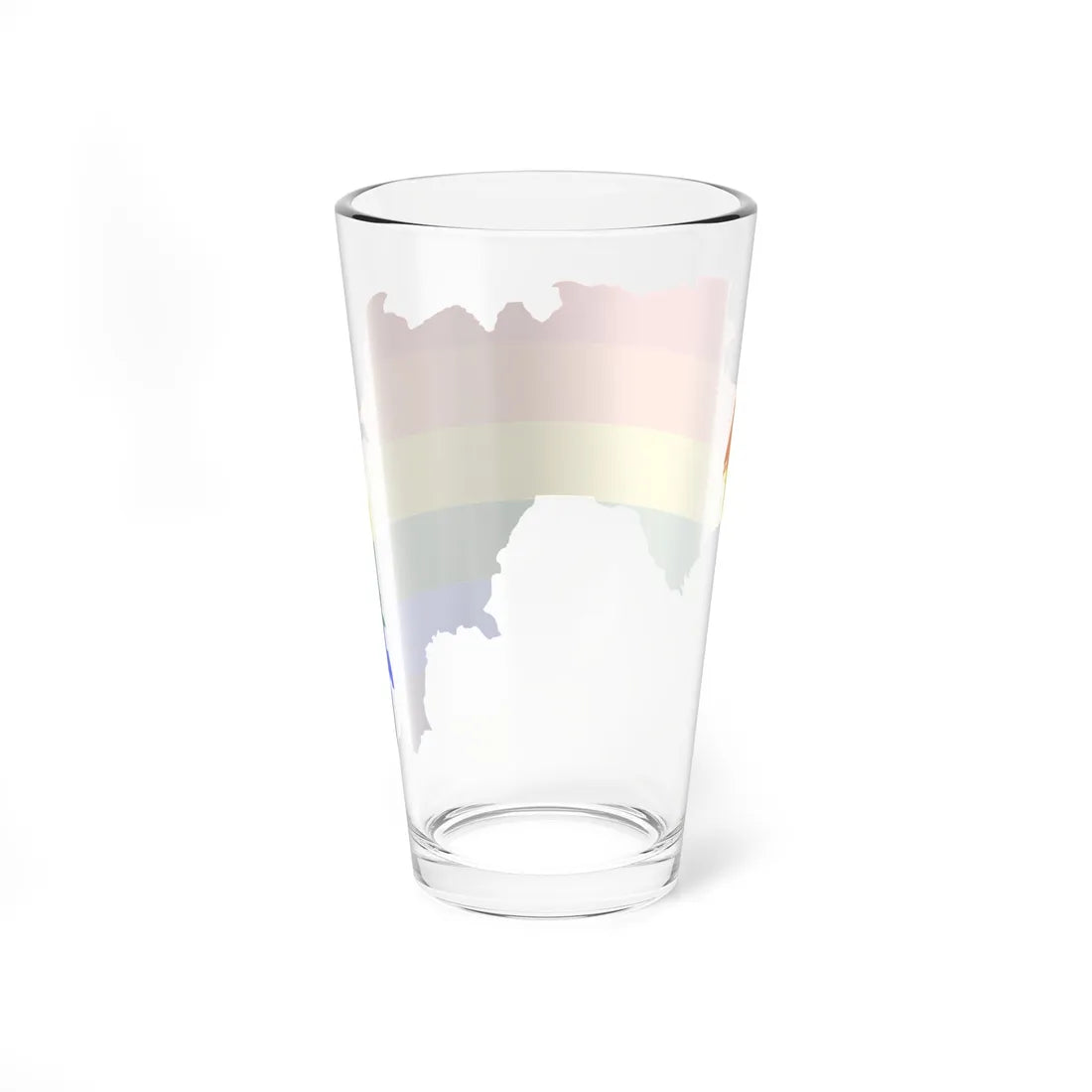 LGBT flag map of Guinea (Guinea) Pint Glass 16oz - Go Mug Yourself