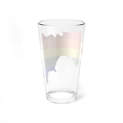 LGBT flag map of Guinea (Guinea) Pint Glass 16oz - Go Mug Yourself