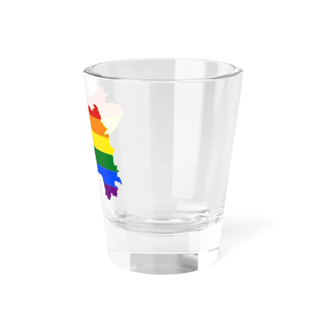 LGBT flag map of Guinea (Guinea) Shot Glass 1.5oz - Go Mug Yourself