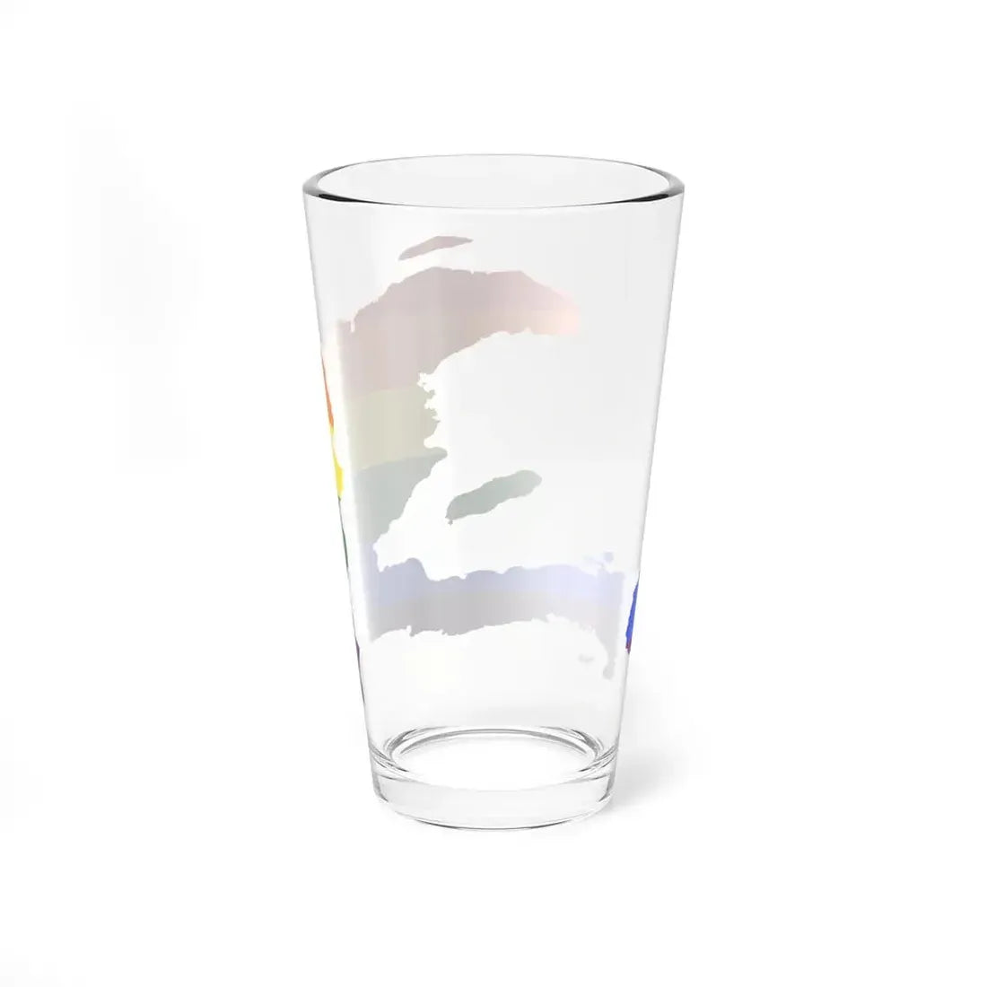 LGBT flag map of Haiti (Haiti) Pint Glass 16oz - Go Mug Yourself
