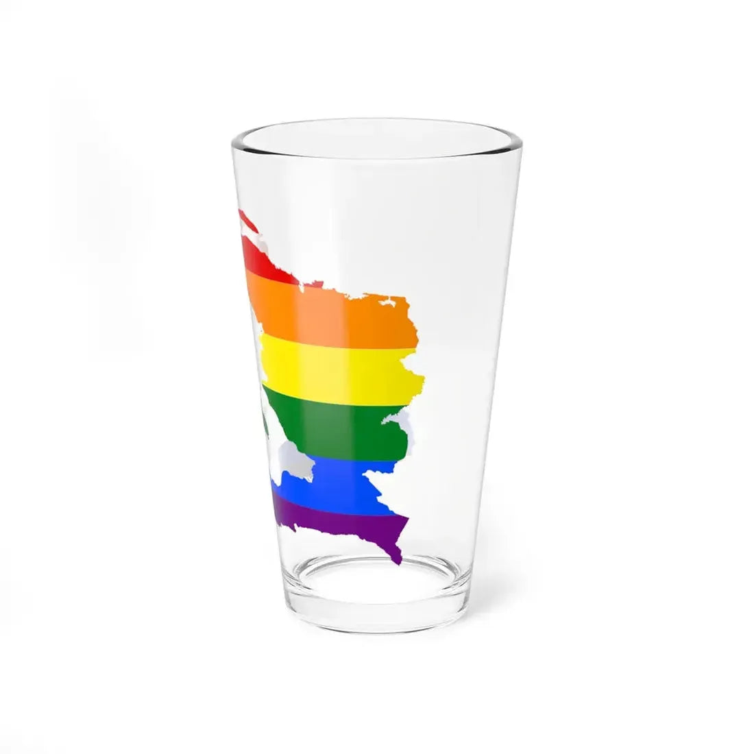 LGBT flag map of Haiti (Haiti) Pint Glass 16oz - Go Mug Yourself