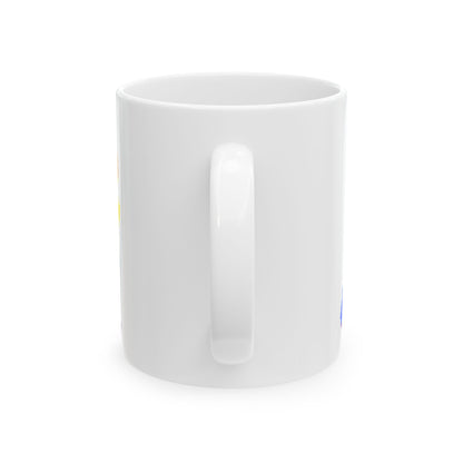 LGBT flag map of Haiti (Haiti) White Coffee Mug-Go Mug Yourself