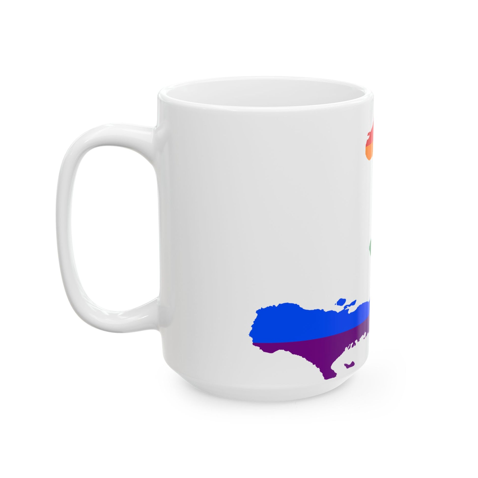 LGBT flag map of Haiti (Haiti) White Coffee Mug-Go Mug Yourself