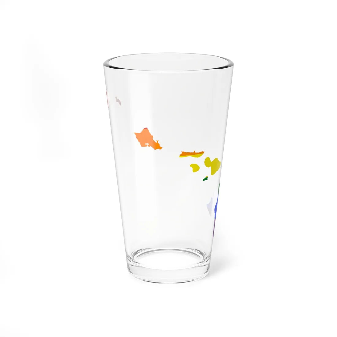 LGBT flag map of Hawaii (United States) Pint Glass 16oz 16oz - Go Mug Yourself