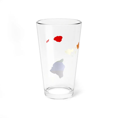 LGBT flag map of Hawaii (United States) Pint Glass 16oz - Go Mug Yourself