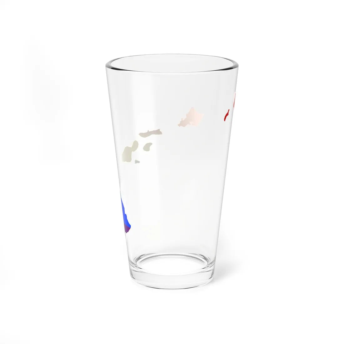 LGBT flag map of Hawaii (United States) Pint Glass 16oz - Go Mug Yourself