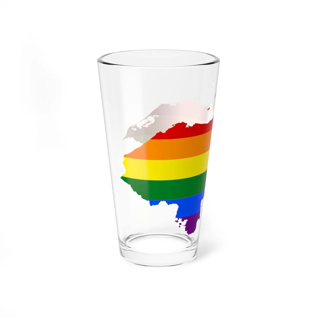 LGBT flag map of Honduras (Honduras) Pint Glass 16oz - Go Mug Yourself