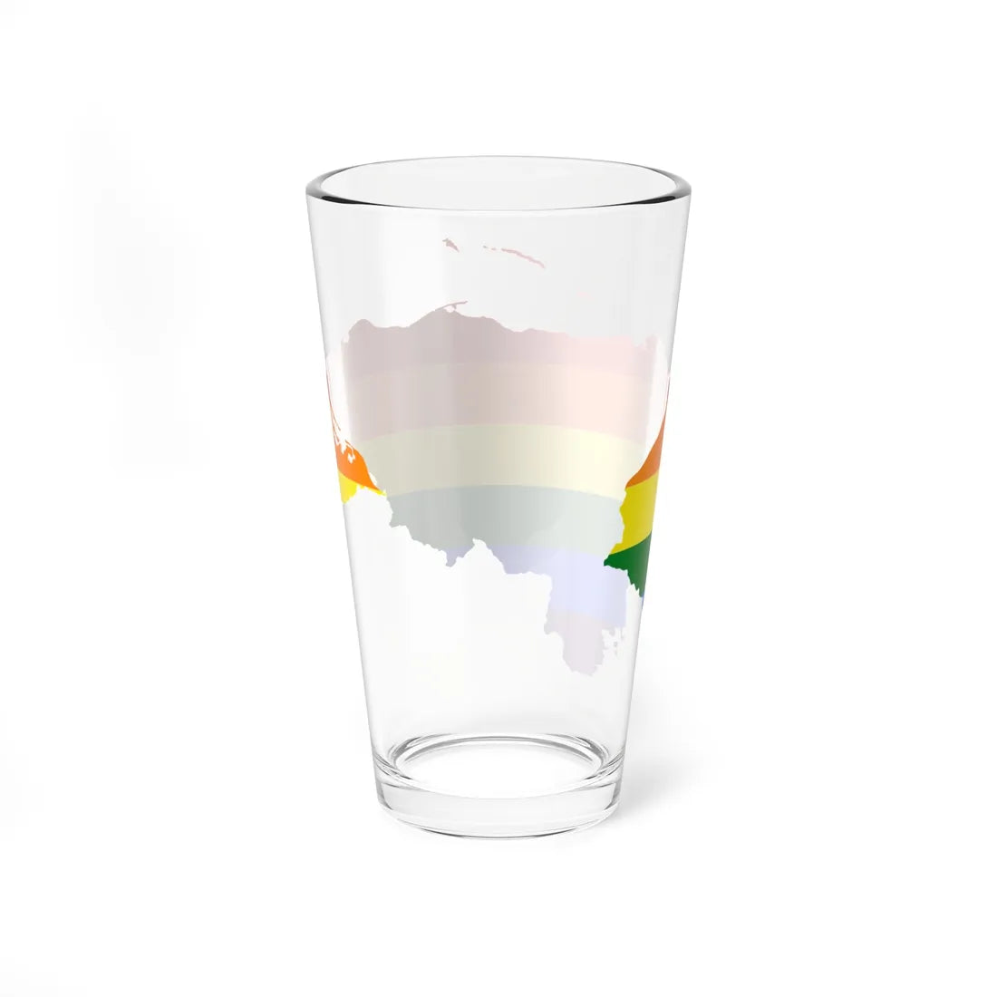 LGBT flag map of Honduras (Honduras) Pint Glass 16oz - Go Mug Yourself