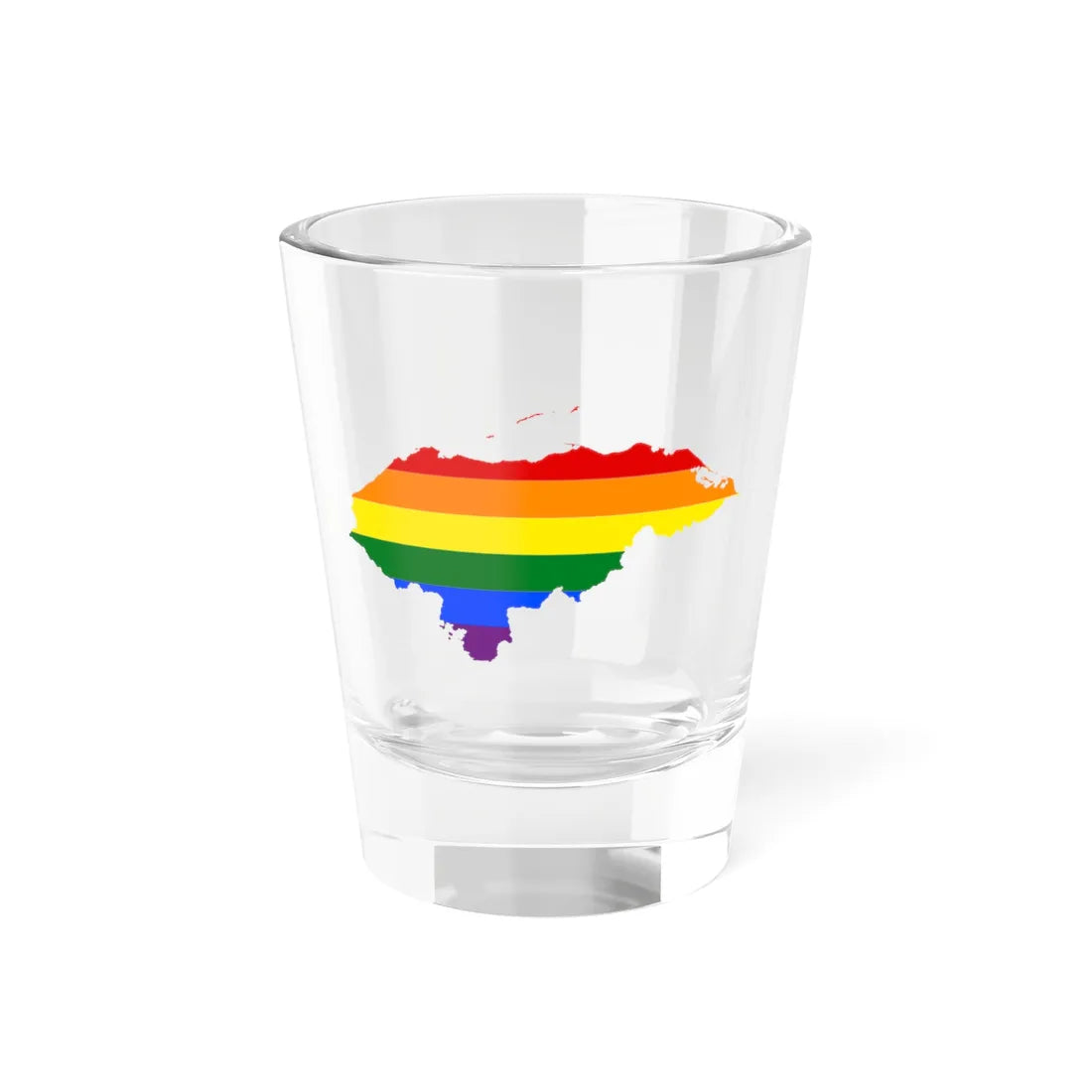 LGBT flag map of Honduras (Honduras) Shot Glass 1.5oz 1.5oz - Go Mug Yourself