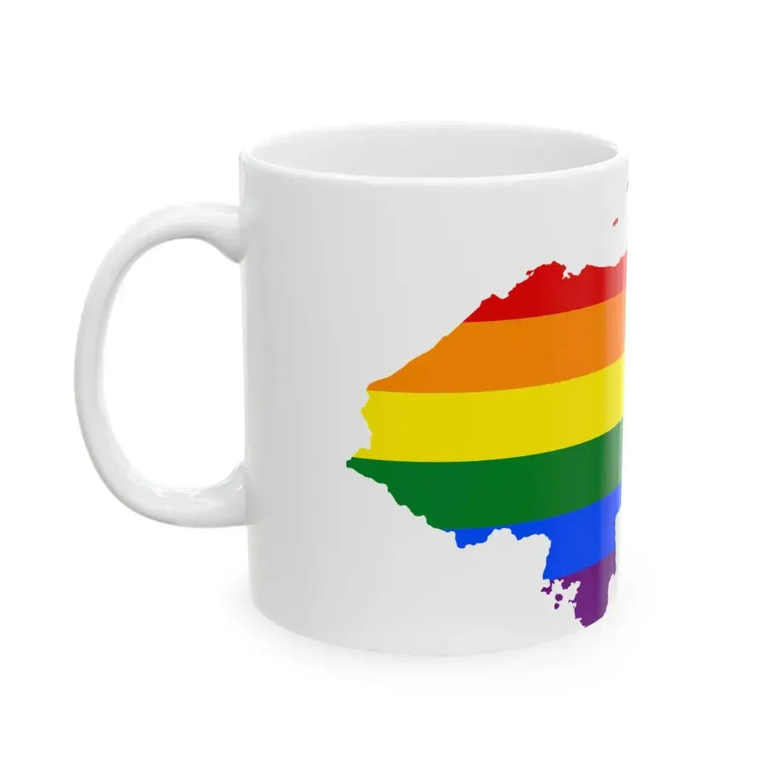 LGBT flag map of Honduras (Honduras) White Coffee Mug - Go Mug Yourself
