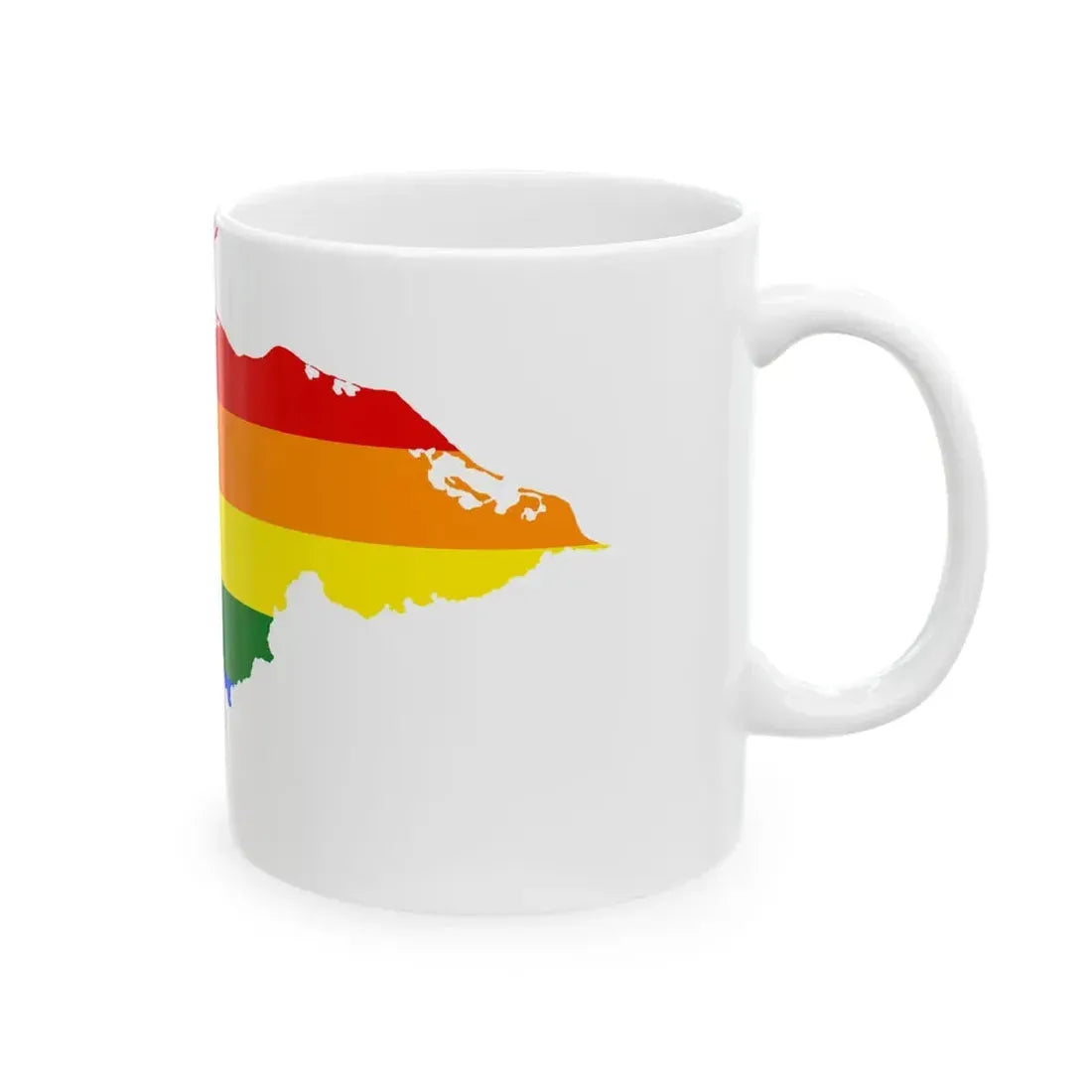 LGBT flag map of Honduras (Honduras) White Coffee Mug - Go Mug Yourself